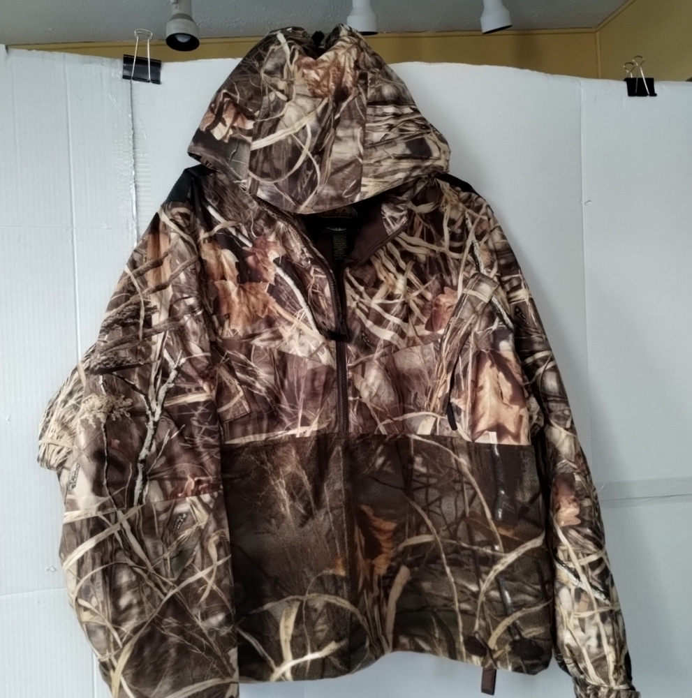 Cabela's Hooded Hunting Jacket Thinsulate SZ 2XL Brown Outdoors Camping Cozy